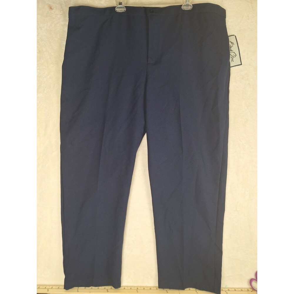 Bend Over Womens Plus 24W Navy Blue Polyester Pull on Pants 50x30 NWT Dressy